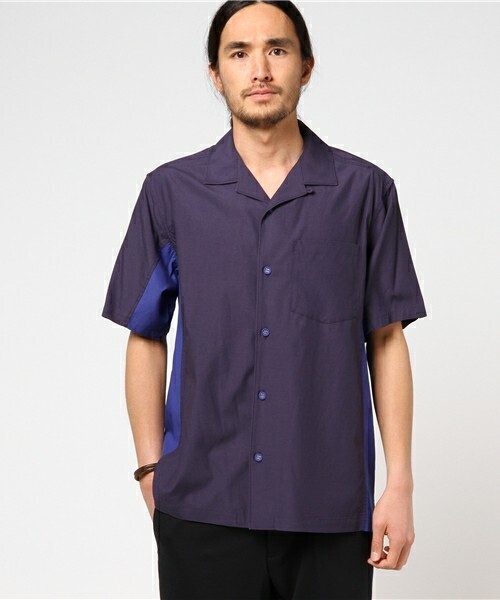 White Mountaineering オープン カラー ショート スリーブ シャツ