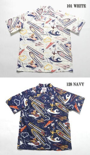 DUKE KAHANAMOKU COTTON OPEN SHIRT  "DUKE'S SURFBOARDS"