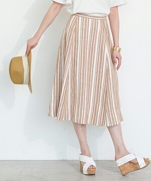 NATURAL BEAUTY BASIC フレンチリネンスカート