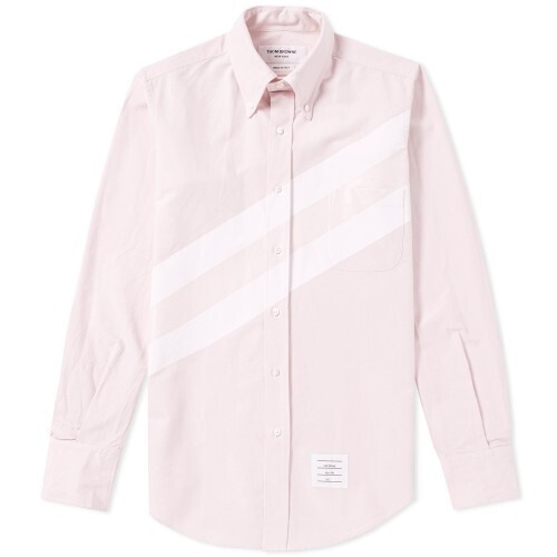 THOM BROWNE.NEW YORK Diagonal Stripe Oxford Shirt