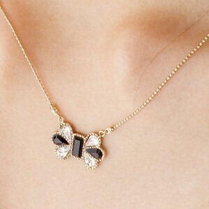 raffia Jewel Casket / Krone ribbon necklace