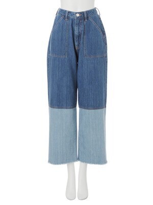 MURUA ハーフカットデニムパンツ