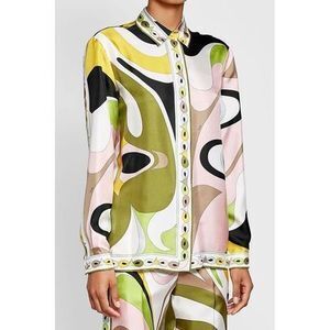 Emilio Pucci プリントシルクブラウス