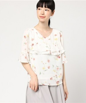 MISCH MASCH 花柄フリルブラウス