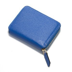 L'arcobaleno ラウンドジップミニウォレットGOAT（BLU*GRY）
