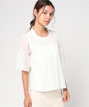 Par Avion ｼﾌｫﾝ袖ﾚｰｽBL②