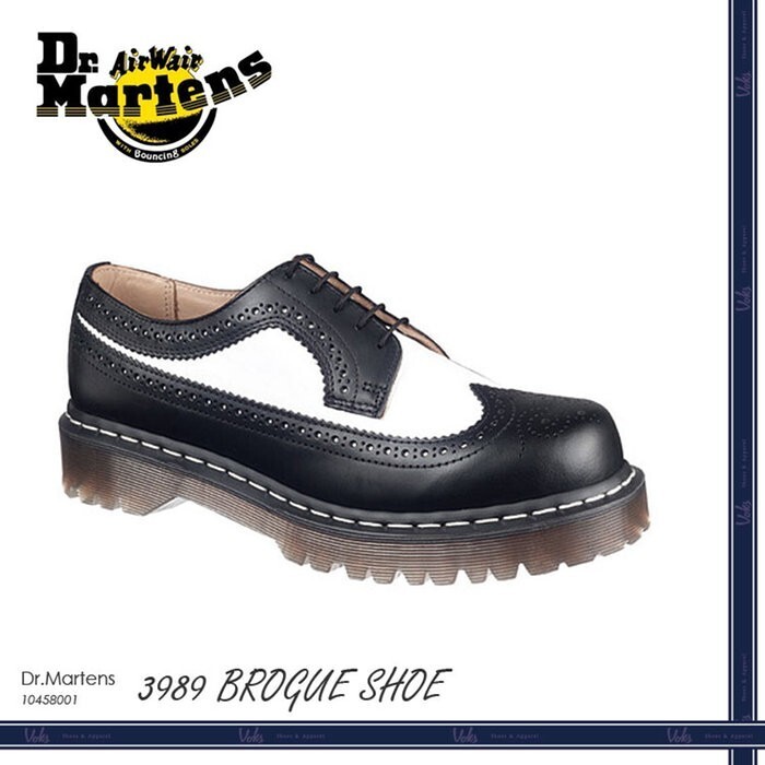 Dr.Martens 3989Z BEX WINGTIP BLACK/WHITE SMOOTH