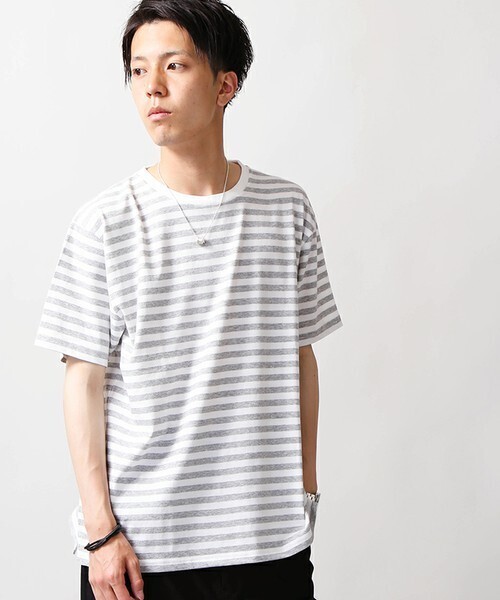 WEGO CaliforniaコットンボーダーTシャツ