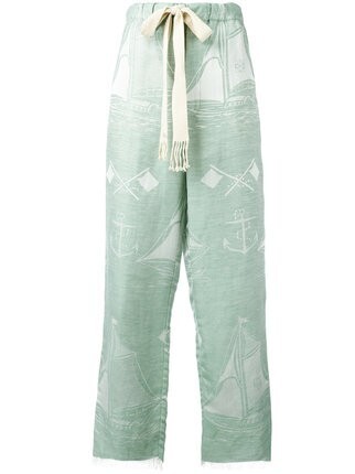 LOEWE boat pattern drawstring trousers