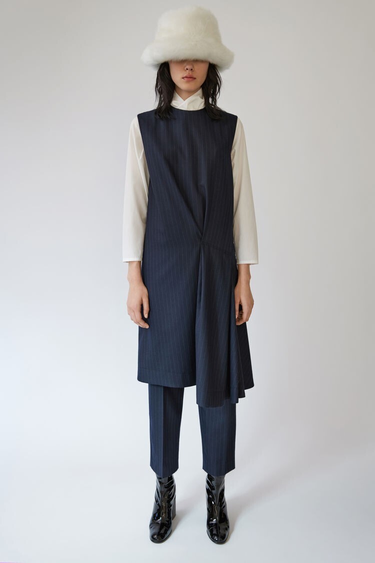 Acne Studios Danya Pinstripe Wool ドレス