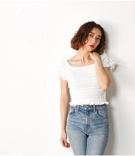 SLY シャーリング RIBBON TOPS