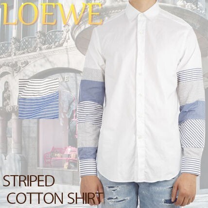 LOEWE ストライプコットンシャツ