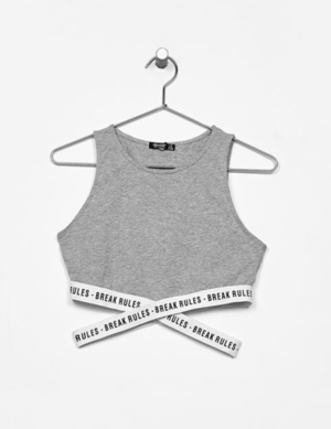 Bershka Sports top with crossed straps