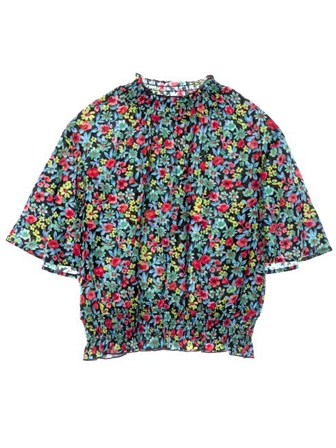 w closet 小花柄ハイネックプルオーバー
