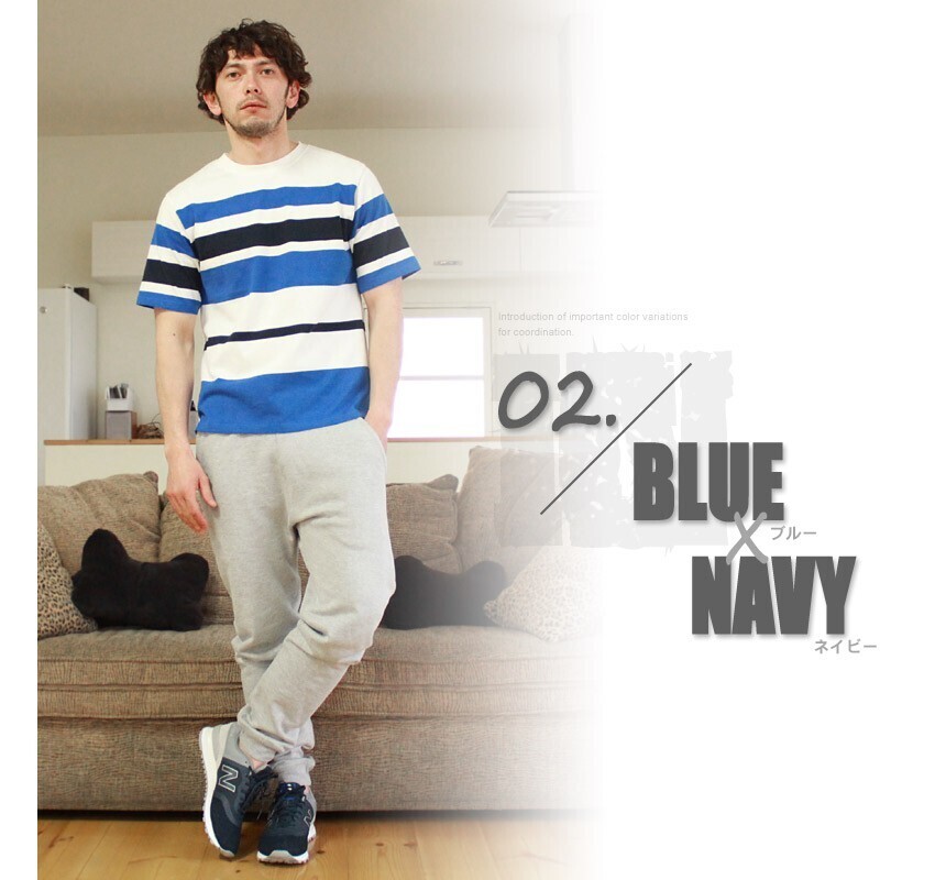 In’crewsive ボーダー クルーネック 半袖Tシャツ