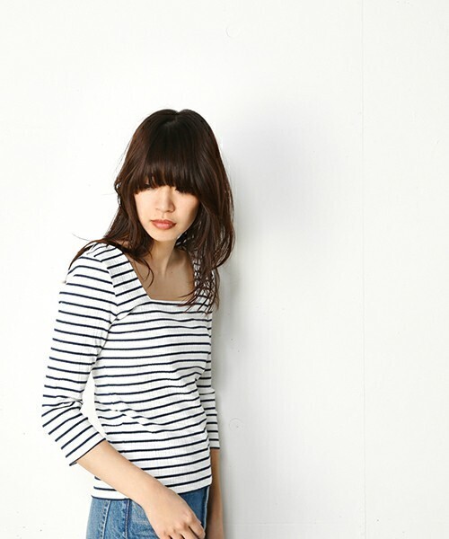SLY SQUARE CUT テレコ TOPS