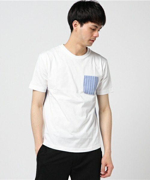 a.v.v 背面切り替え異素材コンビTシャツ
