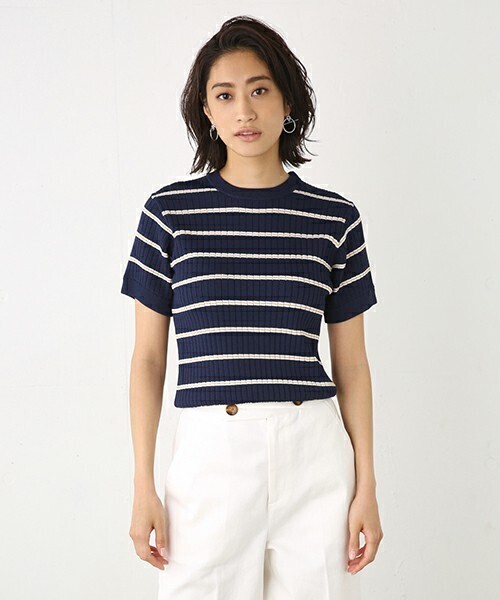 RIM.ARK RIB KNIT SHORT TOPS
