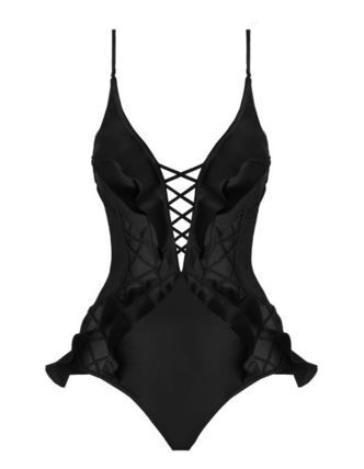Zimmermann OLEANDER LATTICE FLUTTER ONE PIECE
