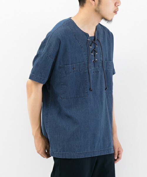 MANUAL ALPHABET DENIM LACE PULL-ON SHT