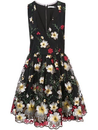 Alice + Olivia floral embroidered dress