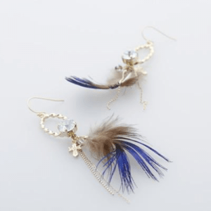 raffia 【JC1840】Jewel Casket / Haneul feather pierced