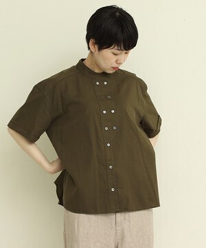 bulle de savon オックス製品染め　コックブラウス