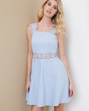Ted Baker London Lace detail textured dress