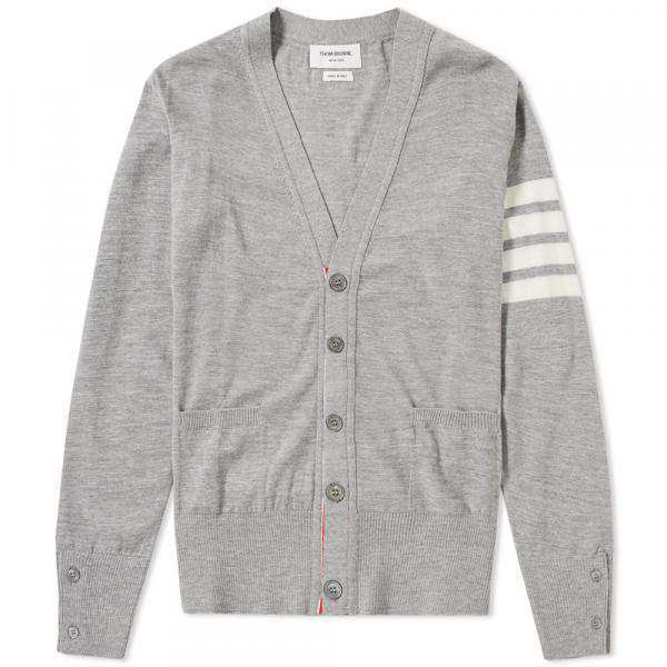 THOM BROWNE.NEW YORK Grey Classic Merino Cardigan