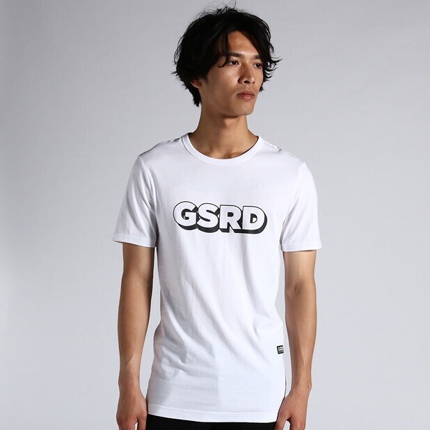 Right-on 【G-STAR RAW】英字ロゴスリム半袖Tシャツ