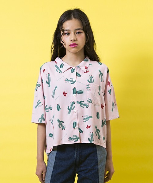 Aymmy in the batty girls CACTUS PATTERN ビッグブラウス