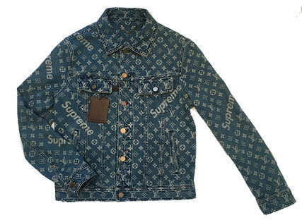 LOUISVUITTON Louis Vuitton/Supreme Jacquard Denim Trucker Jacket