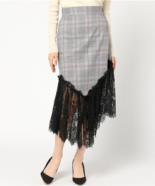 GALLERIE チェックレーススカート