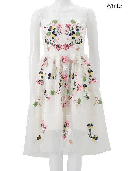 Chesty Flower Organdie Onepiece