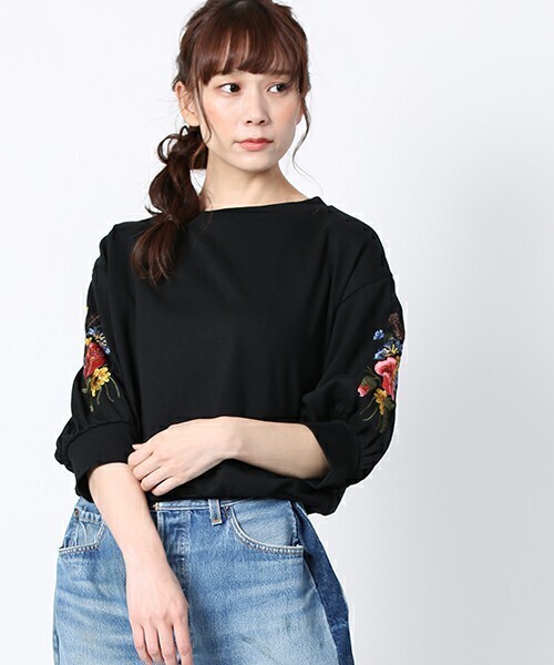 FREAK'S STORE 袖刺繍Tシャツ