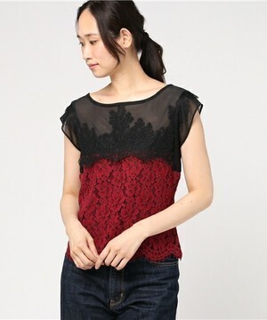 GRACE CONTINENTAL レースフリルノースリーブ