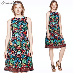 Black Mouton フラワー刺繍チュールワンピース (55616）