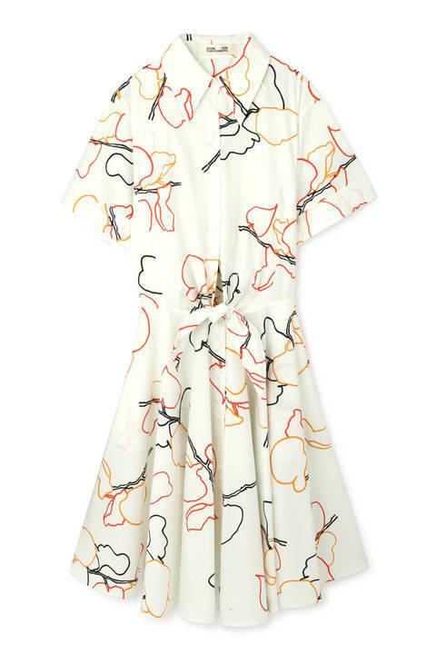DIANE von FURSTENBERG S/S COLLARED SHIRT DRS