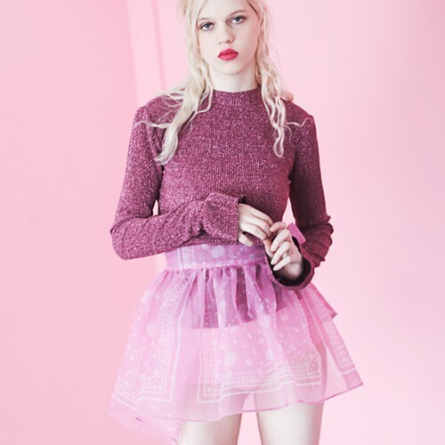 FLEAMADONNA BANDANA PRINTED MINI LAP SKIRT