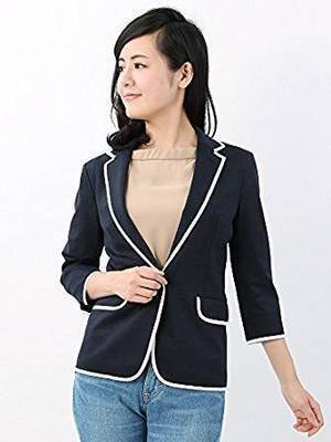 THE SUIT COMPANY パイピングジャケット ネイビー×ホワイト クールビズ