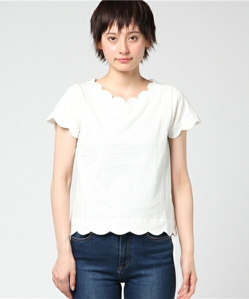 POU DOU DOU スカラップTシャツ