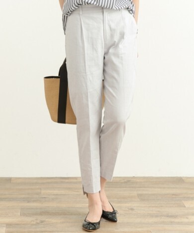 Sonny Label リネン混ストレッチテーパードパンツ