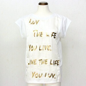 gracis レタリングメッシュTシャツ