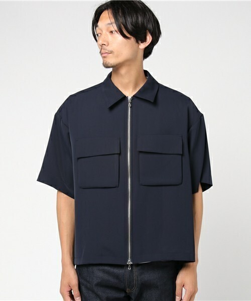 STUDIOUS トリクシオンZIPシャツ