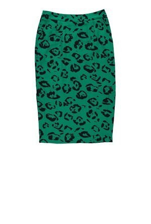 Essentiel Antwerp Split seam leopard print skirt