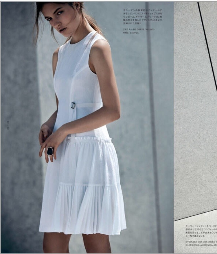 ADEAM TIED A-LINE DRESS