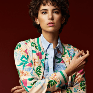 Essentiel Antwerp Jungle flower print bomber jacket