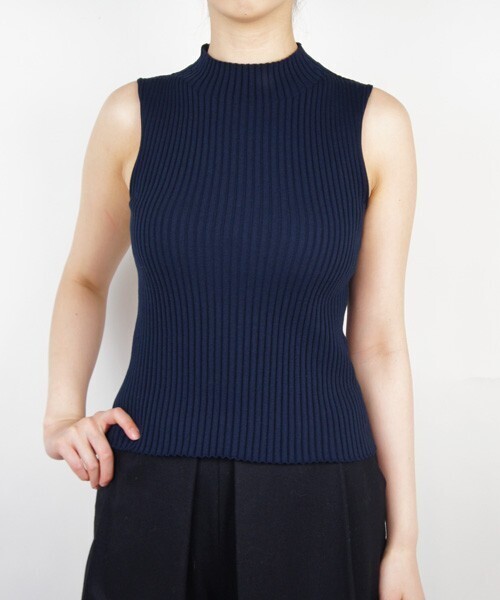AULA AILA RIB WHOLEGARMENT TURTLE KNIT TOPS