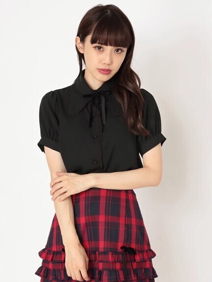 Ank Rouge ラビットカラーパフスリーブＢＬ