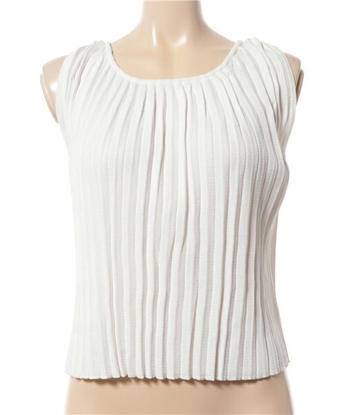 rienda プリーツニットTOP